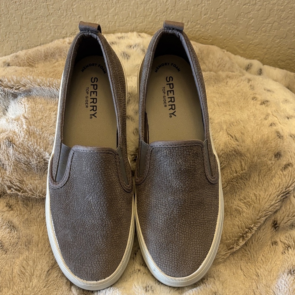 Sperry Charcoal Slip-On Shoes
